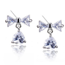 2016 Atainless Steel Butterfly Design Earrings Afican Cubic Zircon Earrings